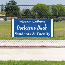 Willkommensbanner an der Außenschule Banner