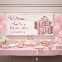 Willkommensbanner Kofferraum-Party Vintage-Koffer