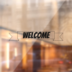 Willkommensbanner-Schleife, Fensteraufkleber