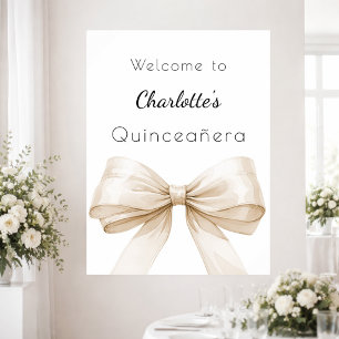 Willkommensbogen creme-beige Quinceanera Poster