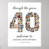 Willkommenscollage zum 40. Geburtstag