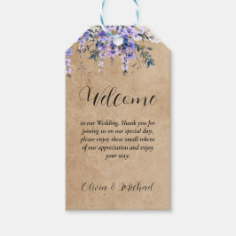 Willkommensgeschenk Vielen Dank Wisteria Lace Wedd Geschenkanhänger