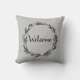 Willkommensgraues Kissen
