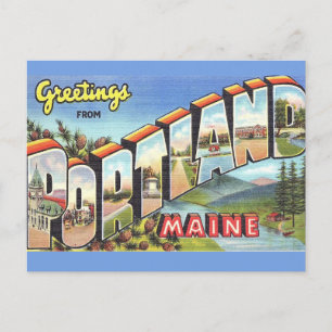 Willkommensgruß aus Portland, Maine Postkarte