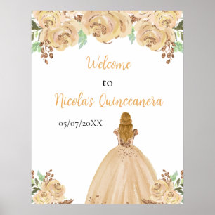 Willkommensgruß für Blondhaar-Prinzessin Peach Qui Poster