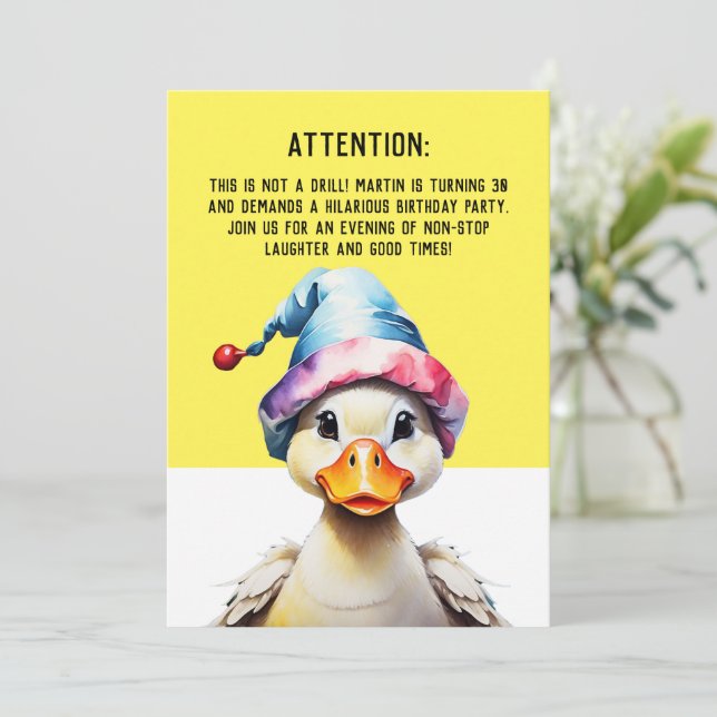 Willkommenskarte zum Geburtstag Einladung (Stehend Vorderseite)