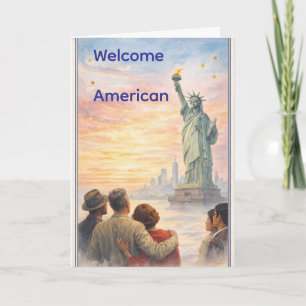 Willkommenskarte zur amerikanischen Staatsbürgersc Karte