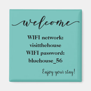 Willkommensmagnet Ferienwohnung WLAN Passwort Magnet