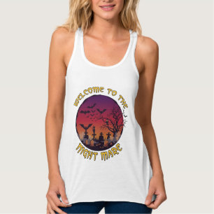 Willkommensnacht Stute Halloween Roter Mond Friedh Tank Top