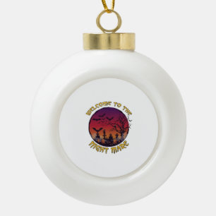 Willkommensnacht Unheil Halloween Roter Mond Fried Keramik Kugel-Ornament