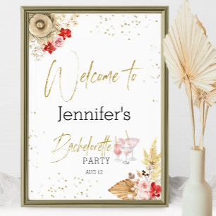 Willkommensparty-Schild Junggesellinnenabschied Bo Poster