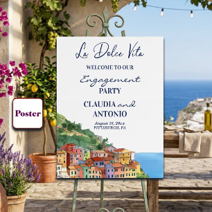 Willkommensparty zur Verlobung an der Italienische Poster
