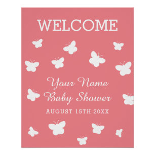 Willkommensplakat für Frühlings-Baby-Party Poster