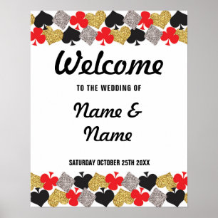 Willkommenspopster Vegas Casino Gold Wedding Poste Poster