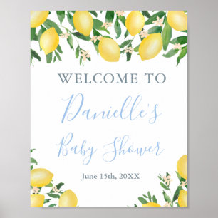 Willkommensposter Baby Boy Lemons Dusche Poster