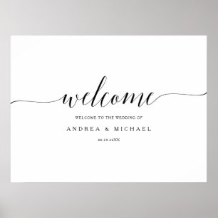 Willkommensposter für die Hochzeit - Romantische K Poster