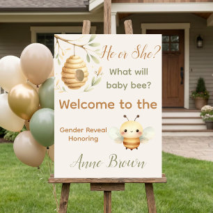 Willkommensschild Baby Bee - Geschlechterenthüllun Poster