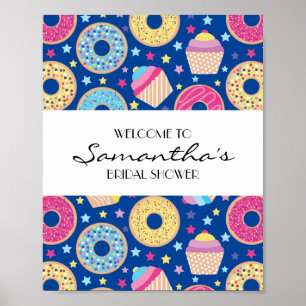 Willkommensschild Cupcakes & Donuts Poster