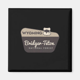 Willkommensschild des Bridger-Teton National Fores Magnet