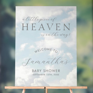 Willkommensschild für Baby Shower "Ein kleines Stü Acrylschild