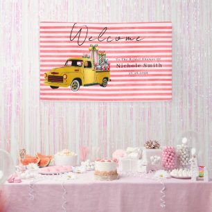 Willkommensschild für Brautparty im Vintage-Weihna Banner