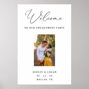 Willkommensschild für die Verlobungsparty mit Foto Poster
