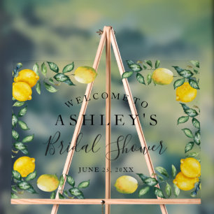 Willkommensschild für Lemons Brautparty aus Acryl Acrylschild