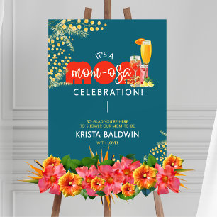 Willkommensschild für Mom-osa-Baby-Party Poster