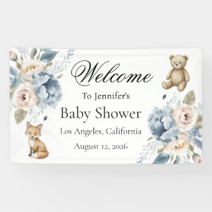 Willkommensschild für Wald-Babyparty Banner