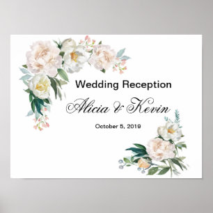 Willkommensschild Hochzeitsempfang Poster