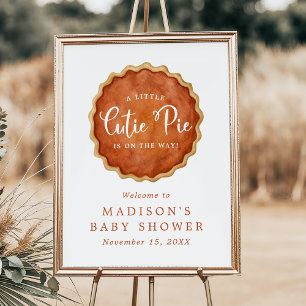 Willkommensschild 'Little Cutie Pie Pumpkin Baby S Poster