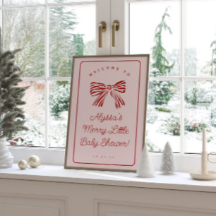 Willkommensschild 'Merry Little Baby Shower' mit S Poster
