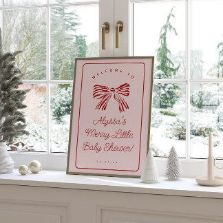 Willkommensschild 'Merry Little Baby Shower' mit S Poster