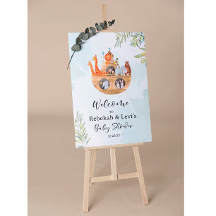 Willkommensschild Noahs Arche Poster