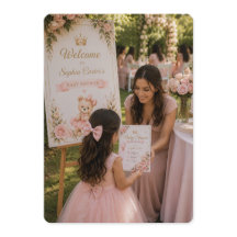 Willkommensschild Szene für rosa Babyparty