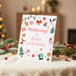 Willkommensschild Weihnachten Geburtstag Oh Was Fü Sockelschild
