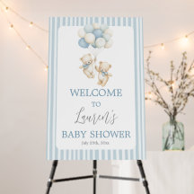 Willkommensschild Zwillinge Baby Shower Junge