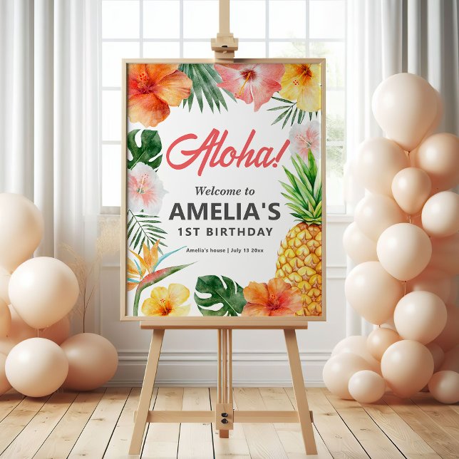 Willkommensunterschrift für die tropische Hawaiian Poster (Von Creator hochgeladen)