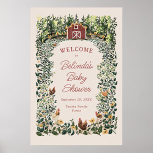 Willkommmen auf der charmanten Hühnerfarm zur Baby Poster