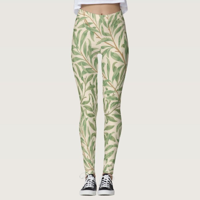 Willow Bough (von William Morris) Leggings (Vorderseite)