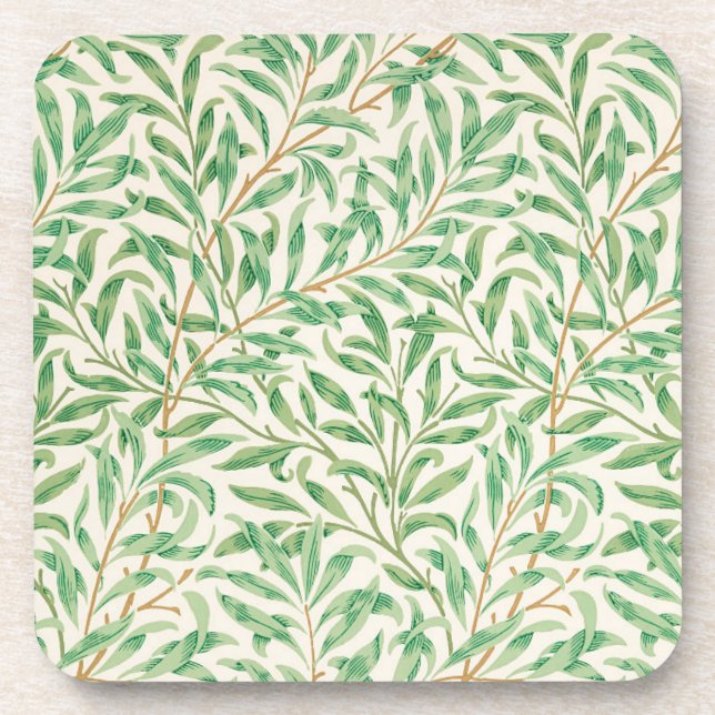 Willow Bough William Morris Pattern Getränkeuntersetzer (Vorderseite)