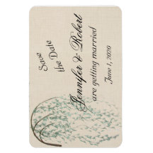 Willow Branch auf Linen Wedding Save the Date