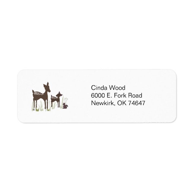 Willow Deer Forest Address Labels (Vorne)