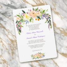 Willow et Floral Forment Faire-part de mariage