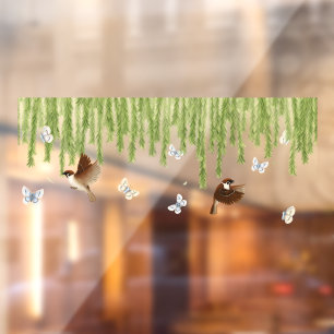 Willow Fringe schwitzen Nahtloses Window Decal (1) Fensteraufkleber