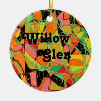 Willow Glen geometrische abstrakte Kunst San Jose Keramik Ornament