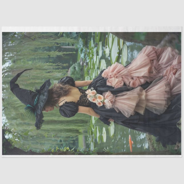 Willow Hexe Verlassen gegenüber Gewebepapier Seidenpapier (Vorderseite)