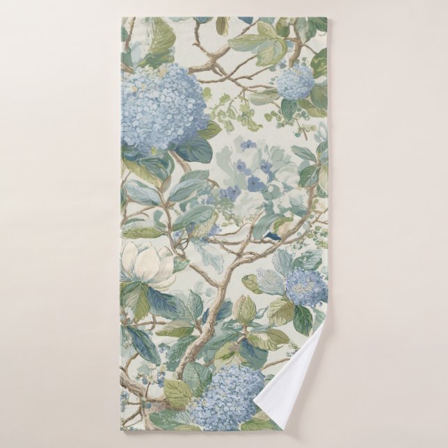 Willow Little Magnolia Wallpaper Floral Coastal (Serviette de bain)