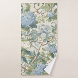 Willow Little Magnolia Wallpaper Floral Coastal Badehandtuch