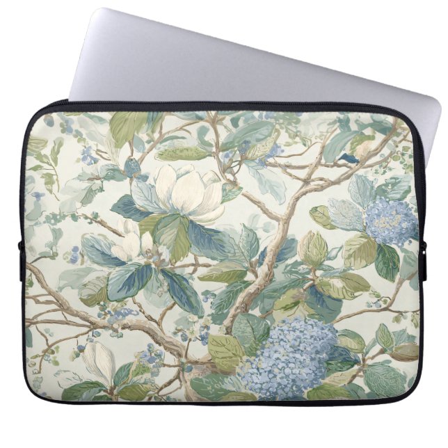 Willow Little Magnolia Wallpaper Floral Coastal Laptopschutzhülle (Vorderseite)